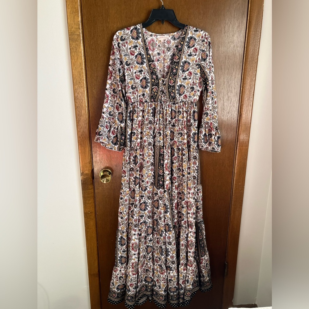 Floral Maxi Dress with V-Neck